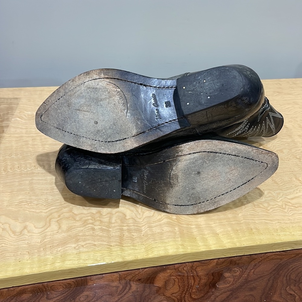 Golden Goose Cowboy Boots w Rhinestone belt - Picture 7 of 9